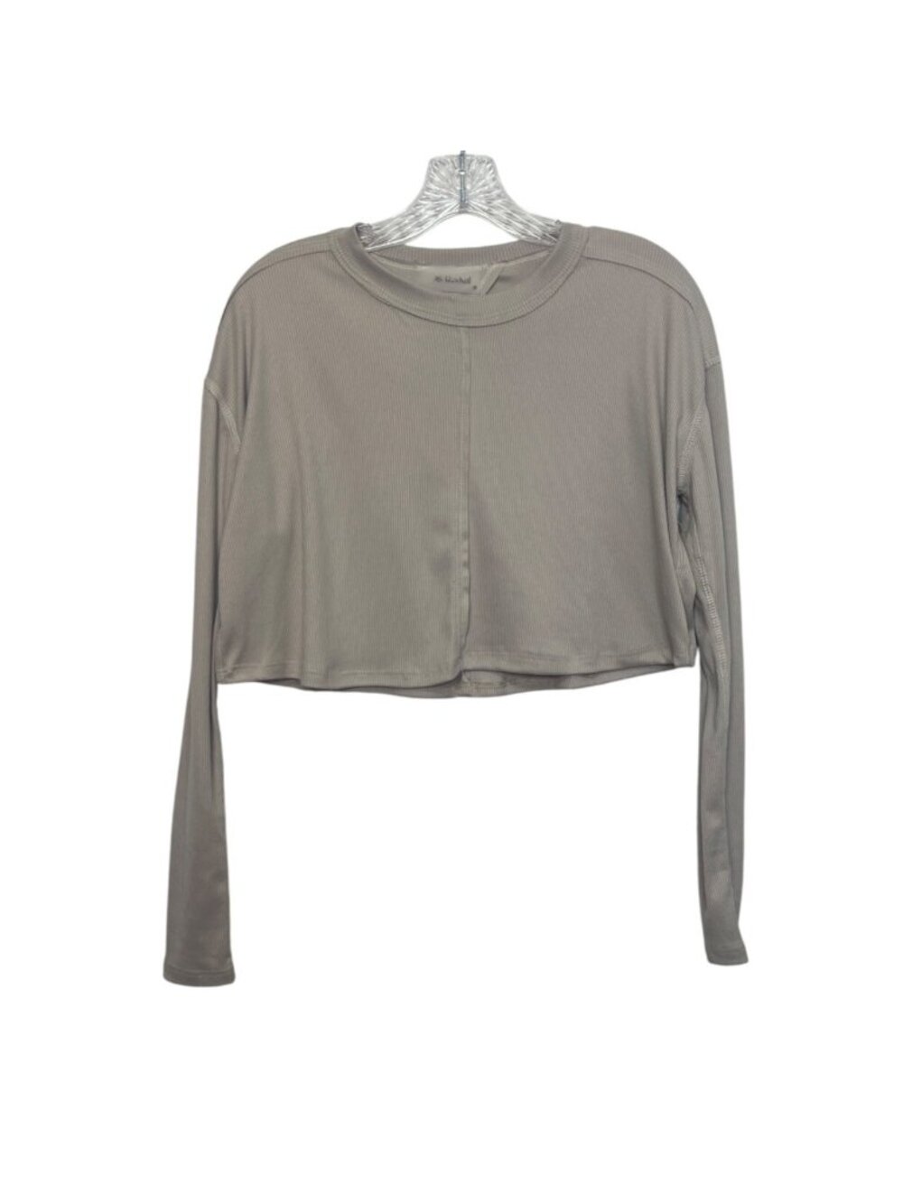 AS Revival Long Sleeve Cropped Top Shirt Womens XS Tan New WOT Back Cutout